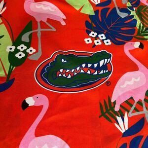 FOCO‎ Florida Gators Mens 2XL Flamingo Tropical Hawaiian Button Up Shirt Red New